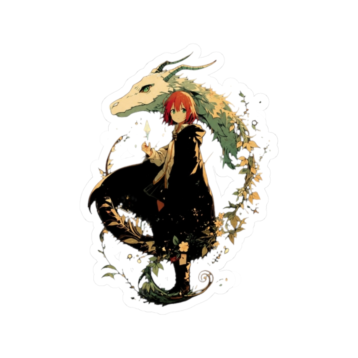 Chise Hatori Elias Dragon Art Sticker | The Ancient Magus' Bride - alternate angle 3, merchandise